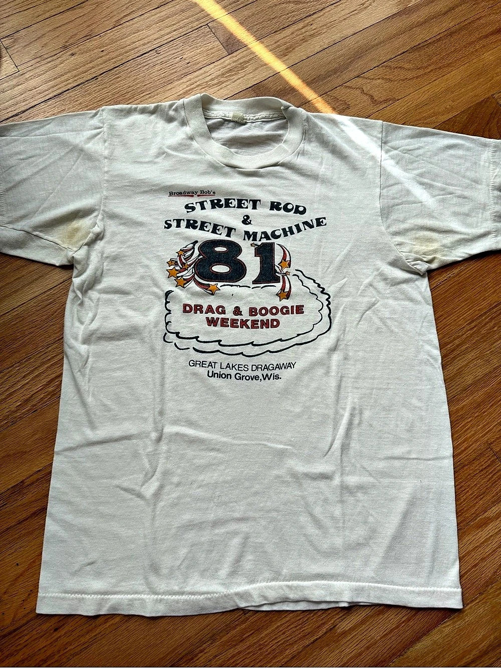 Vintage Broadway Bob's Street Rod & Street Machine 81 Drag & Boogie Weekend Tee